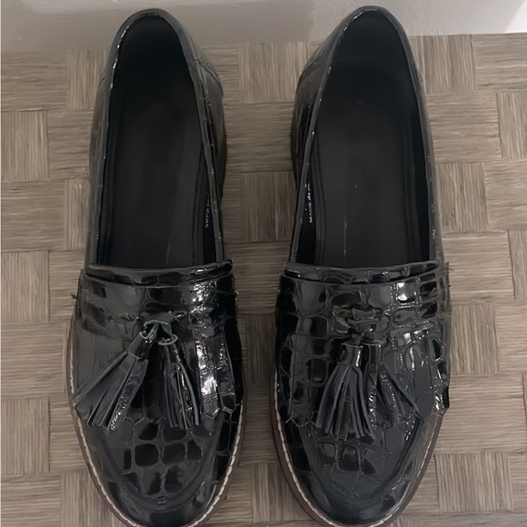 NEW - Asos Design Meze chunky fringe leather loafers.  Size 5 adults/3 youth. - Picture 4 of 4